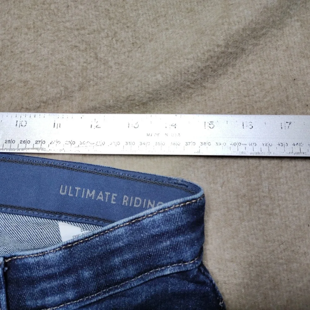 Wrangler Willow Riding Jeans Fitted Seat Higher Back Dark Wash Denim 7x32 - Picture 6 of 7